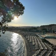 French language school in Nice beach view